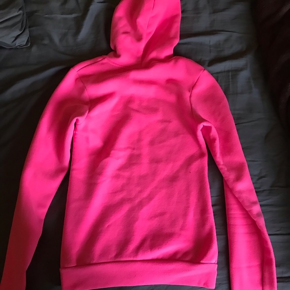 Bright Pink Zip Up Sweater - Picture 3 of 6